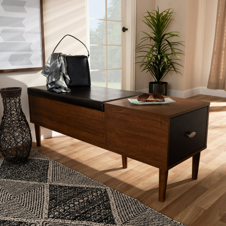 Maat Entryway Cushioned Bench Shoe Rack Cabinet by Bellamy Studios Walmart