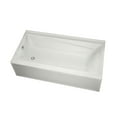 thumbnail image 1 of Maax 105519-L-001 Exhibit Ifs 60" Three Wall Alcove Acrylic Soaking Tub - White, 1 of 6