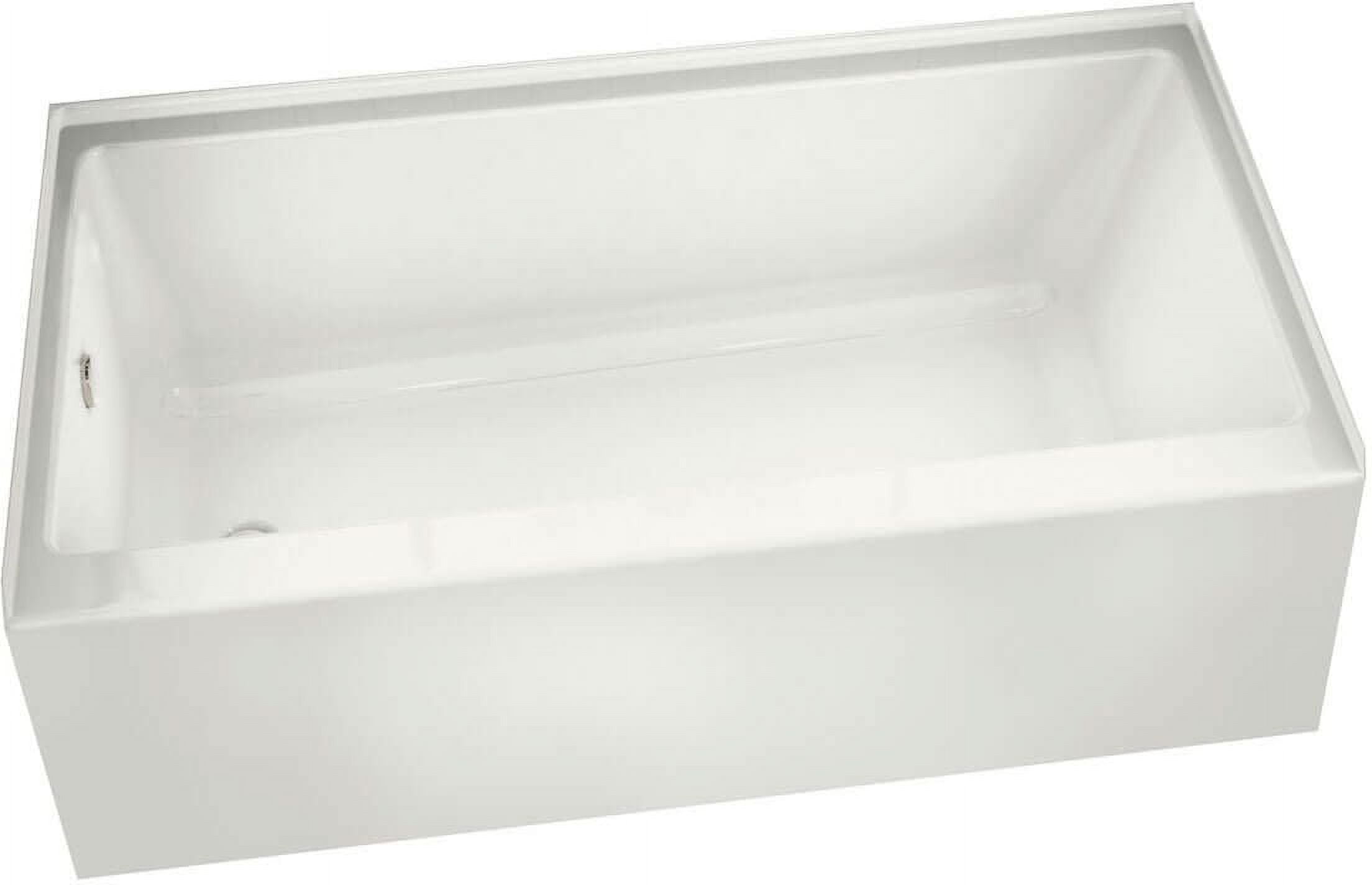 Rubix 60'' White Acrylic Alcove Soaking Bathtub
