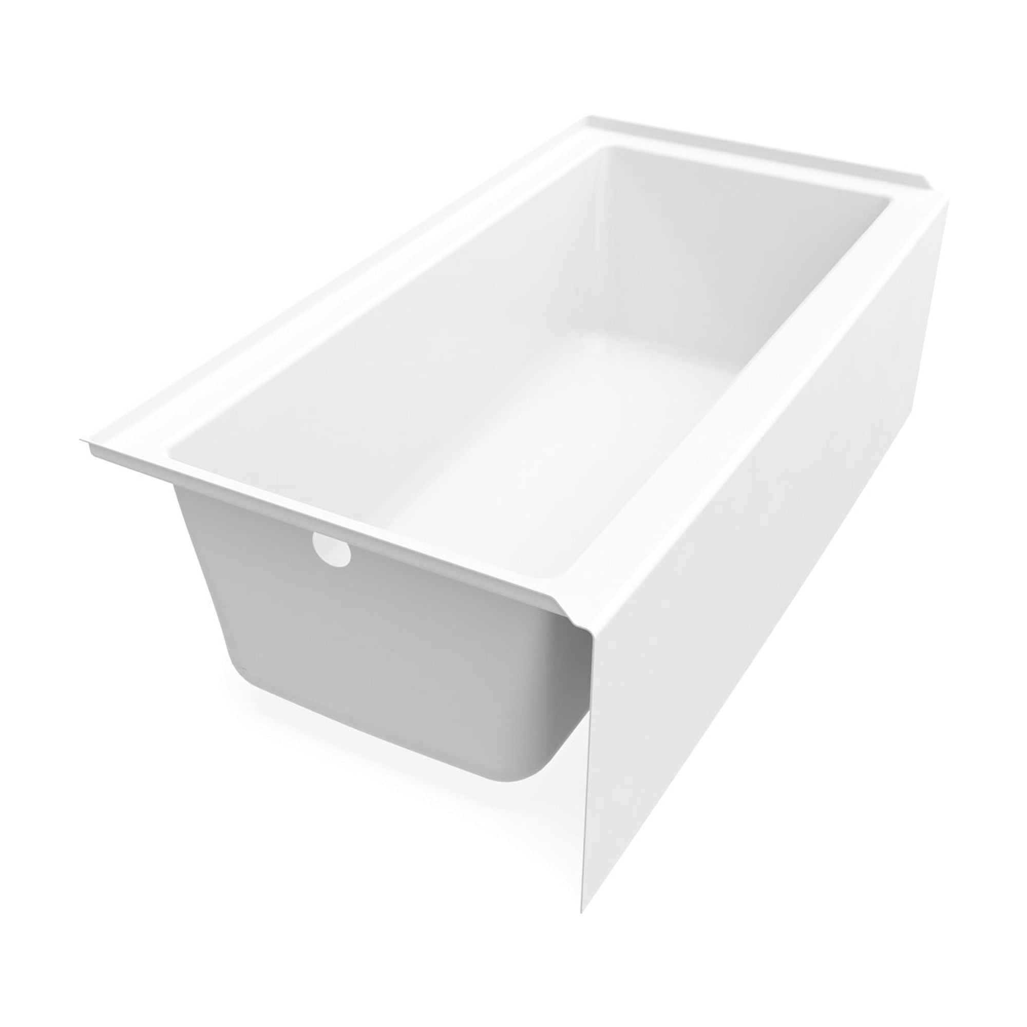 Rubix 60'' White Acrylic Alcove Soaking Bathtub