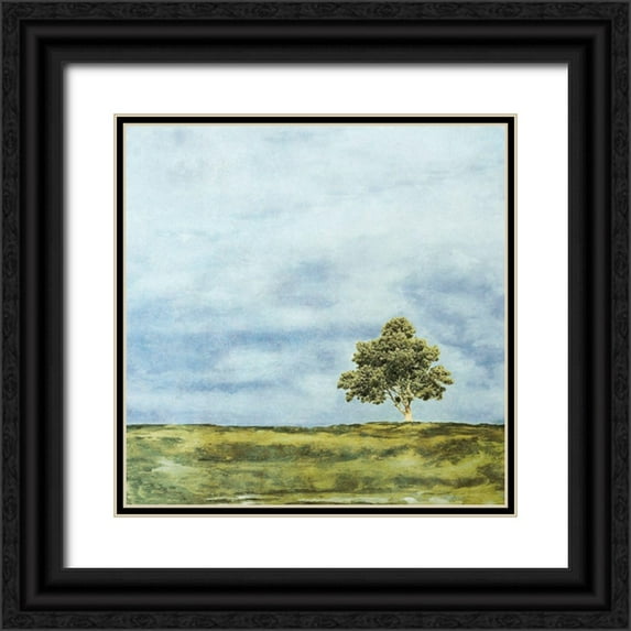 Mabat, Ynon 12x12 Black Ornate Wood Framed with Double Matting Museum Art Print Titled - Summer Oak