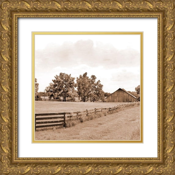 Mabat, Ynon 12x12 Gold Ornate Wood Framed with Double Matting Museum Art Print Titled - Simple Farm Life