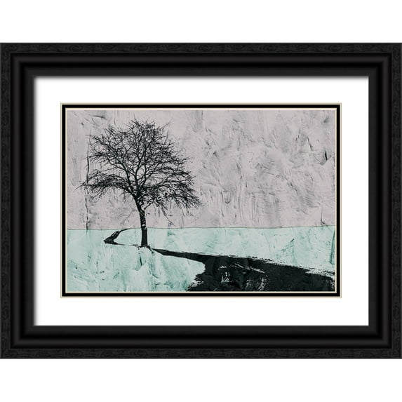 Mabat, Ynon 14x11 Black Ornate Wood Framed with Double Matting Museum Art Print Titled - Near the Road