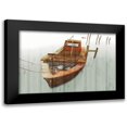 thumbnail image 1 of Mabat, Ynon 18x13 Black Modern Framed Museum Art Print Titled - Boat with Textured Wood Look III, 1 of 5