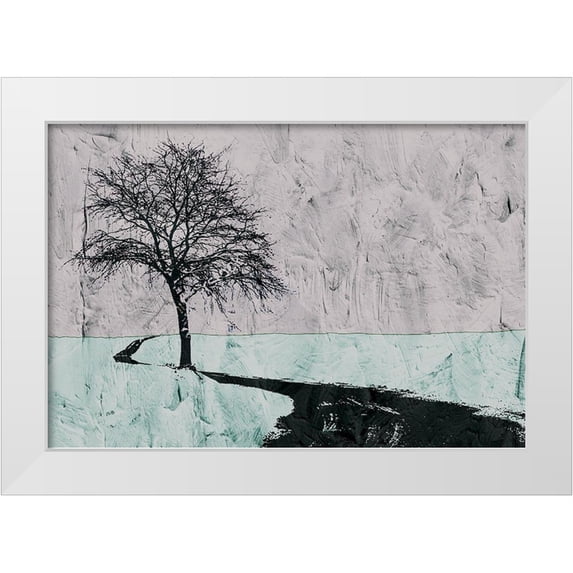 Mabat, Ynon 18x14 White Modern Wood Framed Museum Art Print Titled - Near the Road