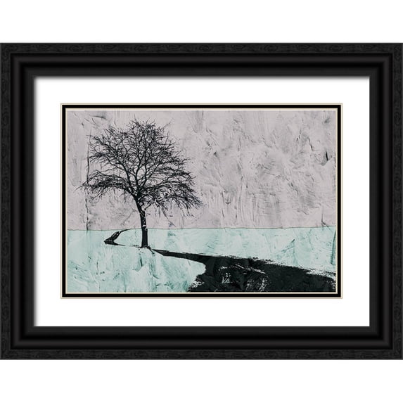 Mabat, Ynon 24x18 Black Ornate Wood Framed with Double Matting Museum Art Print Titled - Near the Road
