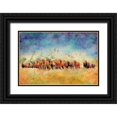 thumbnail image 1 of Mabat, Ynon 32x23 Black Ornate Wood Framed with Double Matting Museum Art Print Titled - Horse Herd, 1 of 4