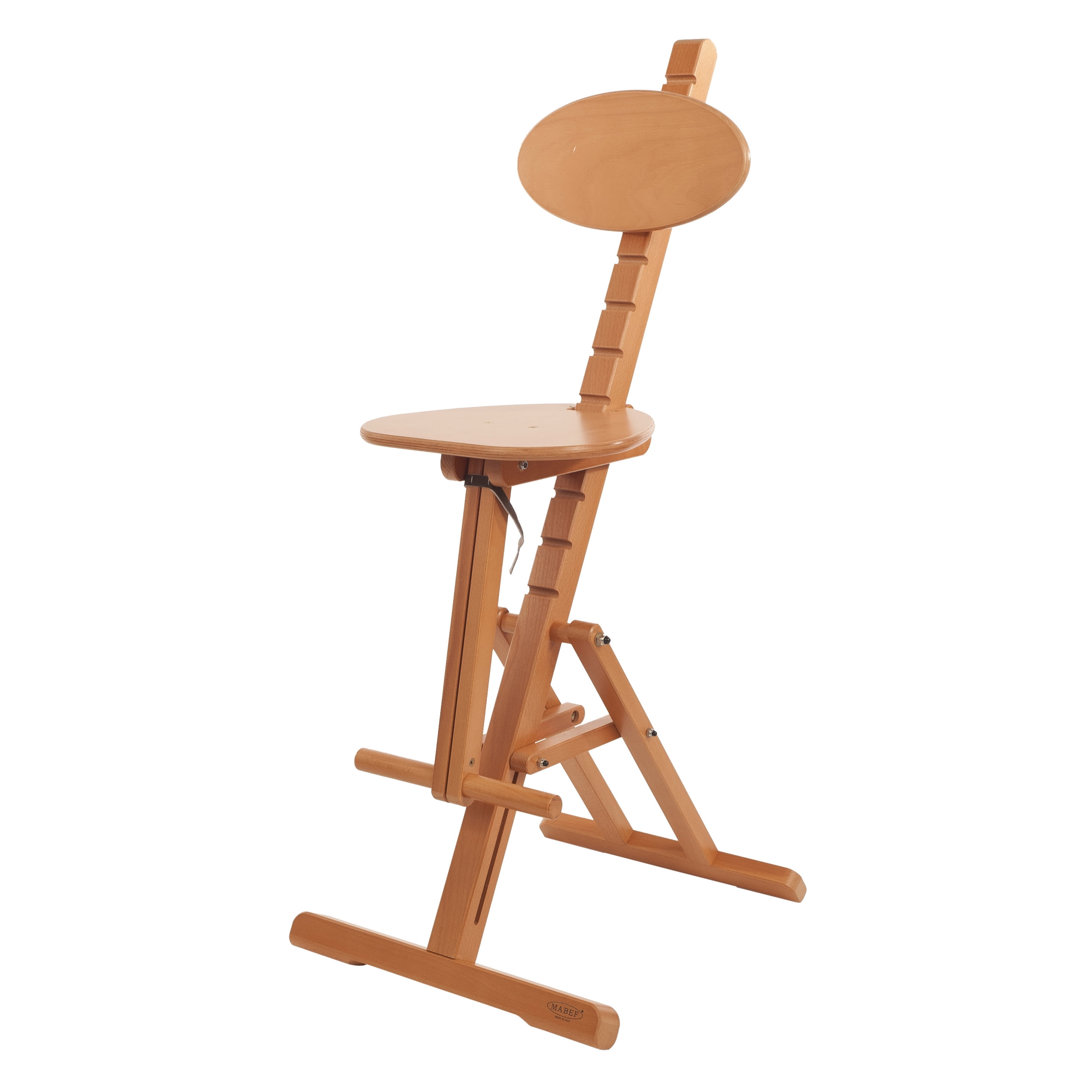 Beech Wood Adjustable Foldable Ergonomic Drafting Stool