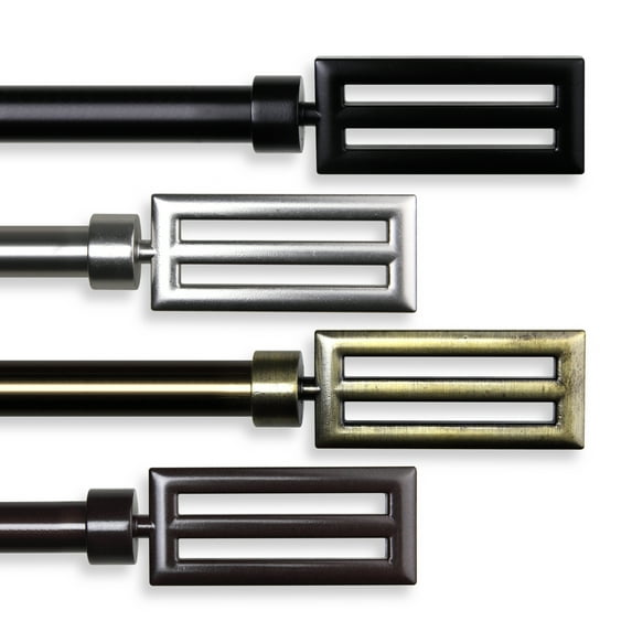 Mabel 13/16 inch dia. Curtain Rod 66-120" - Black