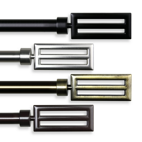 Mabel 13/16 inch dia. Curtain Rod 66-120" - Cocoa