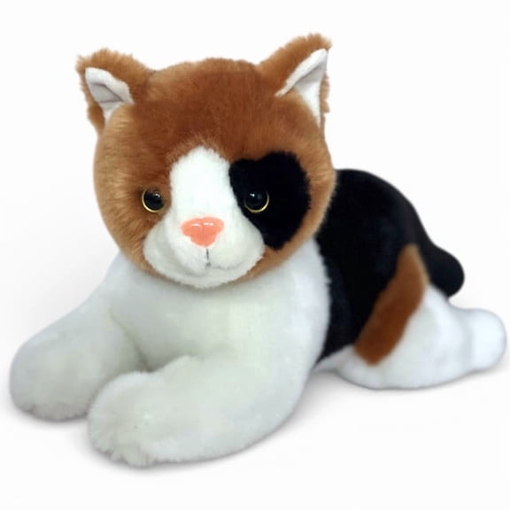 Mabel™ 14 inch Calico Kitten Plush Toy by Auswella® | Soft Realistic Stuffed Cat
