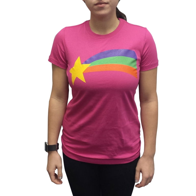 Mabel Pines Rainbow T-Shirt Gravity Falls Costume Pink Cosplay TV Cartoon -  Walmart.com