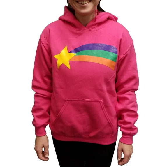 Mabel Pines Sweatshirt Gravity Falls Costume Pink Cosplay Rainbow TV Hoodie Hood