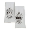 thumbnail image 1 of Mabelle Collection Work Hard for Dog Kitchen Towel Set, 2 Cotton Dish Towels, 1 of 1