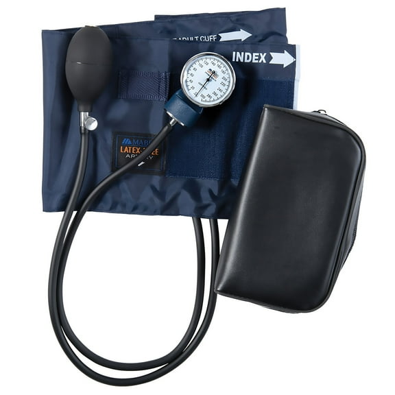 Mabis Precision Aneroid Sphygmomanometer with Cuff, 2 - Tube Pocket Size Hand Held Adult Large Cuff, Mabis Healthcare, 09-141-011 - Sold by: Pack of One