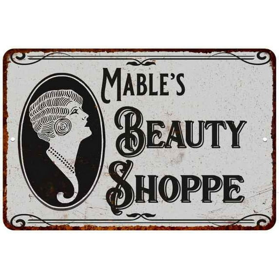 Mable's Beauty Shoppe Chic Sign Vintage Decor 8x12 Metal Sign 208120021411