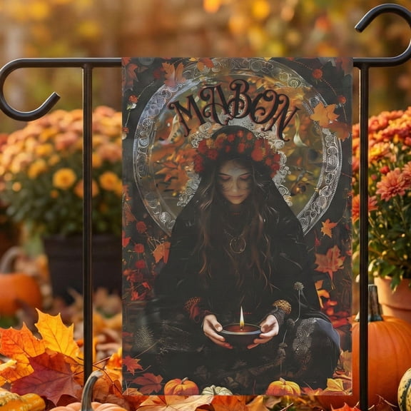 Mabon Garden Flag Witch Sabbat Decor Fall Equinox Pagan Decor Wiccan gift