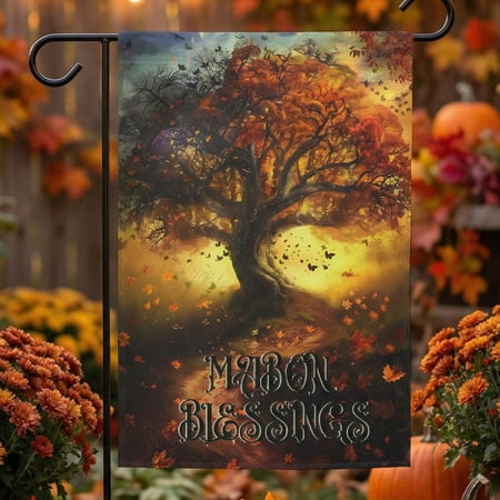 Mabon Garden Flag Witch Sabbat Decor Fall Equinox Pagan Decoration Wiccan Gift