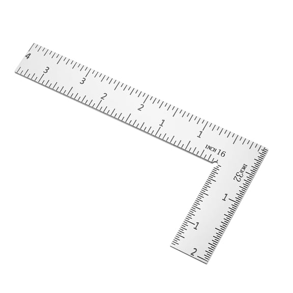 Mabor L Shaped Ruler Mini Measuring Tool, 2 inch by 4 Square 90 Degree Rulers Framing Tools for Engineers Carpenter