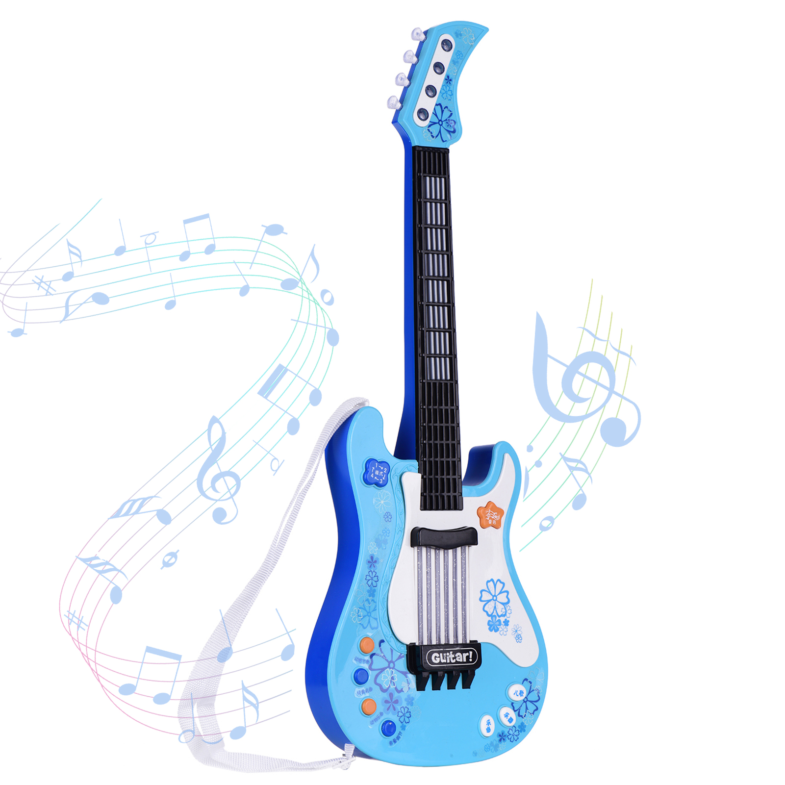 Maboto Kids Little Guitar with Rhythm Lights and Sounds Fun Educational ...