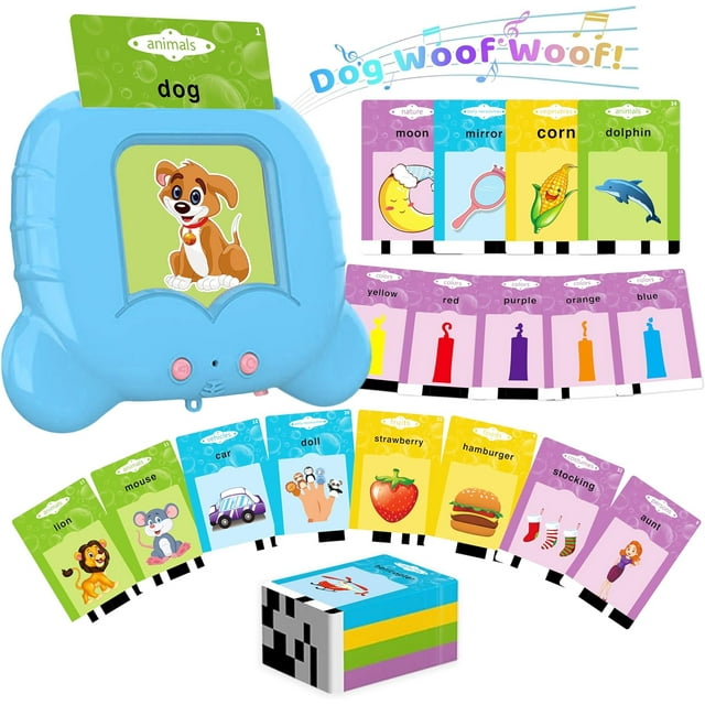 Mabozo Talking Flash Cards, Educational Learning Toys for Ages 2-6, Electronic Reading Machine