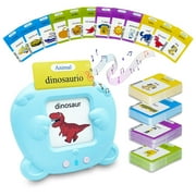 Mabozo Talking Flash Cards Learning Toys Speech Therapy Toys Boys Girls, Blue, 224 Count