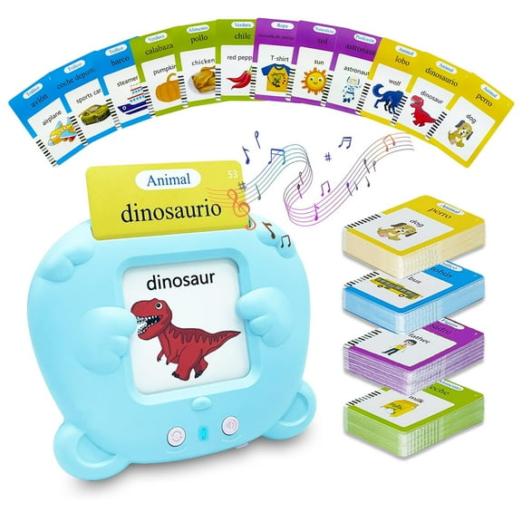 Mabozo Talking Flash Cards Learning Toys Speech Therapy Toys Boys Girls, Blue, 224 Count