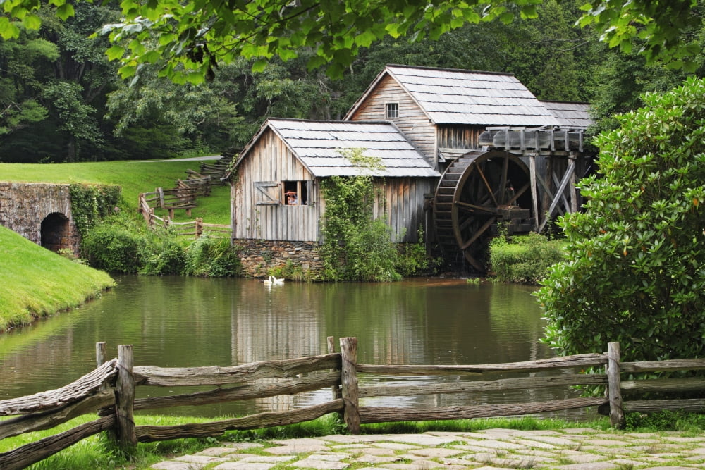 Mabry Mill Blue Ridge Parkway National Park Virginia Canvas Art - Yves Marcoux Design Pics (17 x 11)