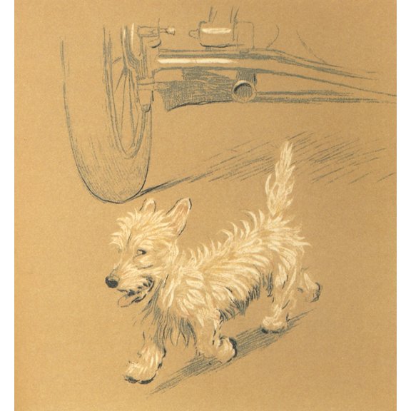 Mac 1912 Behind the car Poster Print by Cecil Aldin (24 x 36)