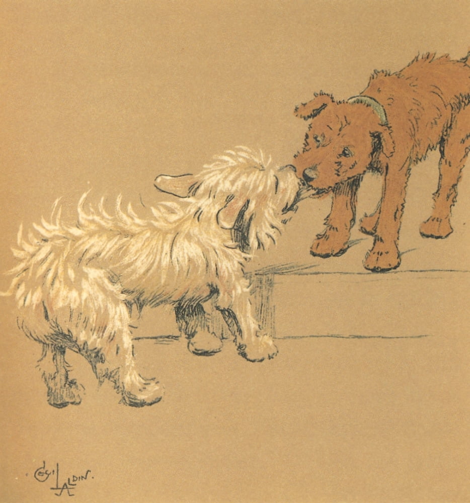 Mac 1912 Kiss & make up Canvas Art - Cecil Aldin (18 x 24)
