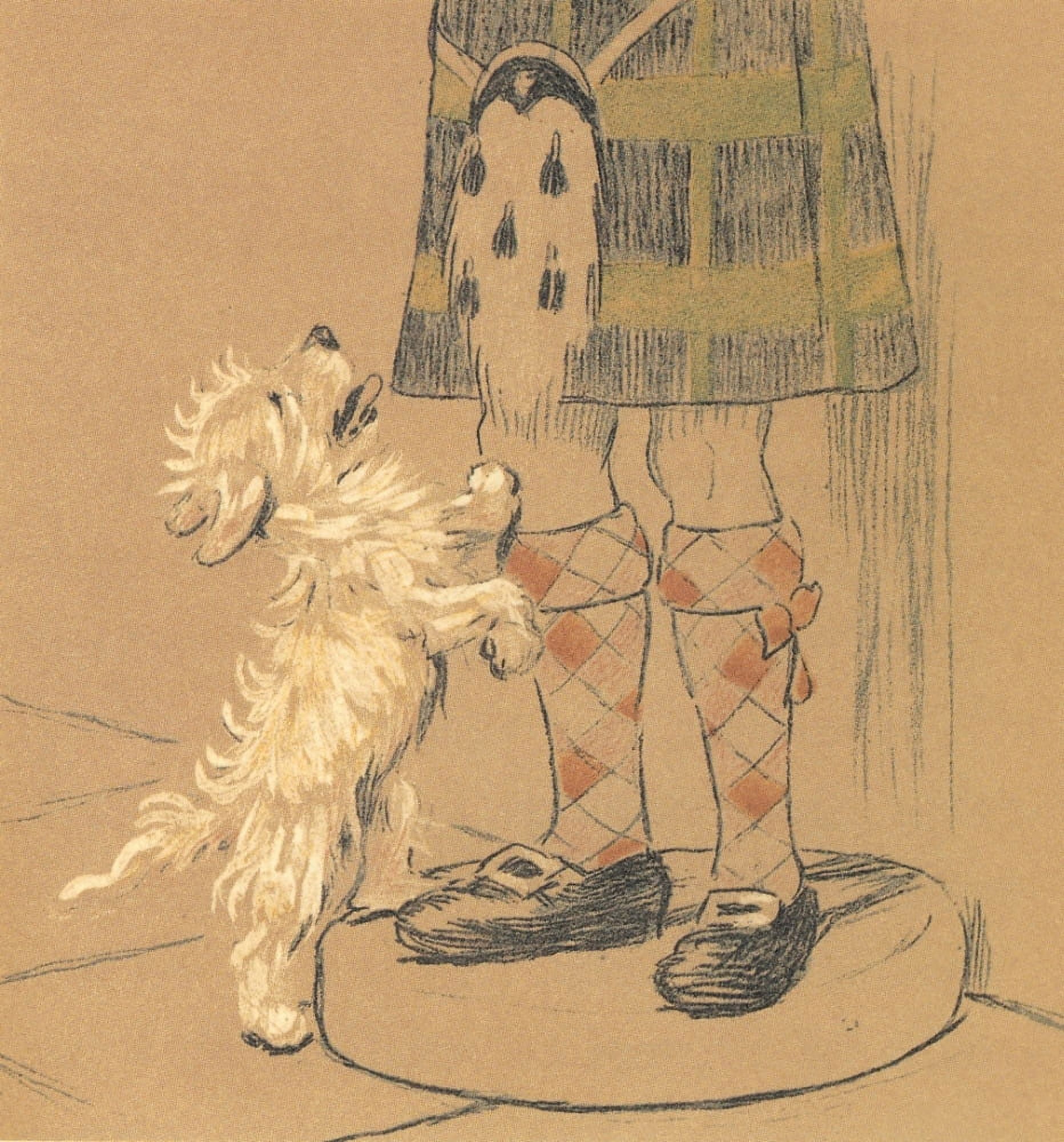 Mac 1912 Worrying the piper Canvas Art - Cecil Aldin (18 x 24)