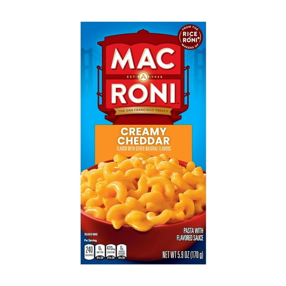 Mac-A-Roni Creamy Cheddar Macaroni and Cheese, 5.9 oz Box (Pack of 4 ...