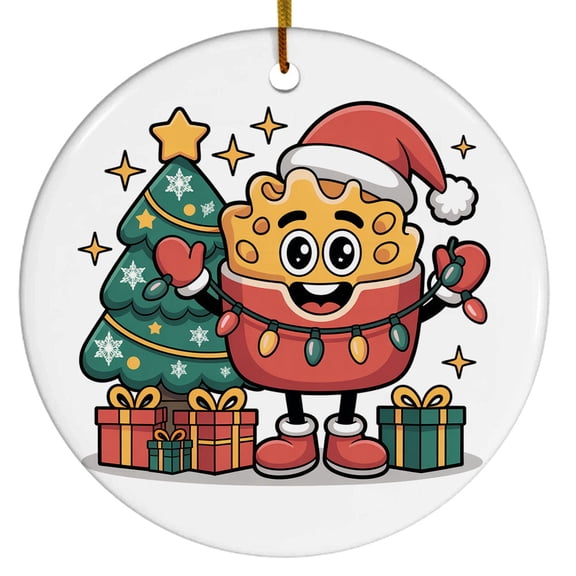 Mac and Cheese Christmas Ornament, Christmas Gift For Dad Mom Friends Coworkers Colleagues, Christmas Ornament 2025, Gifts for Food Lovers, Women, Men