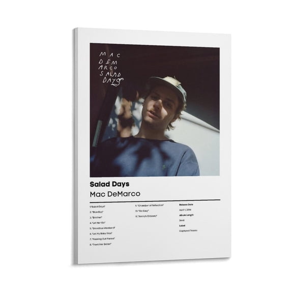 Mac DeMarco Salad Days Poster 1 Print Photo Art Painting Canvas Poster Home Decorative Bedroom Modern Decor Posters Gifts 16x24inch(40x60cm)