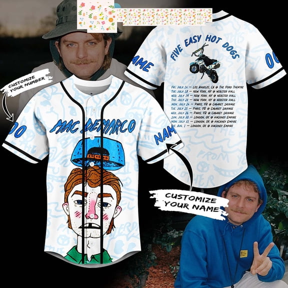 Mac Demarco Five Easy Hot Dogs Personalized Baseball Jersey