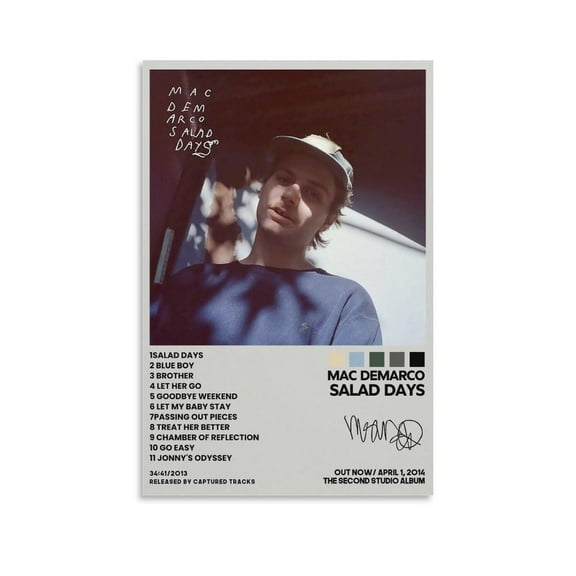 Mac Demarco Salad Days Music Album Sign Poster Prints Canvas Wall Art for Trendy Dorm Room Decor Aesthetic Gift