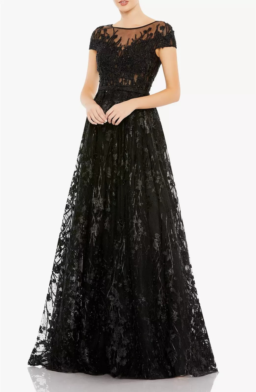 olive lace dress Adrianna Papell Flutter Sleeve Lace Cotton Dress