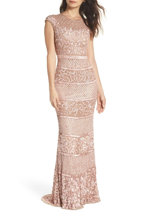 MOCHA Women's Rhinestone Halter Column Gown, US 14