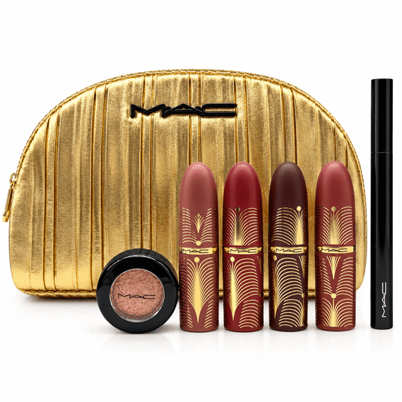 Mac Holiday Maximal Lipstick + DazzleShadow + Brushstroke Eyeliner Set * Full Size