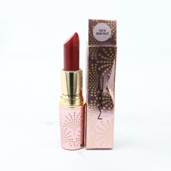 MAC Limited Edition Bubbles & Bows Collection Lustreglass Sheer Shine Lipstick - Put A Bow On It (Blue Red) - .1 oz / 3 g