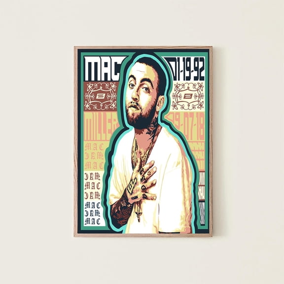 Mac Miller Album Inspired Poster, Lyrics Rap Poster, Self Care, Swimming, Circles