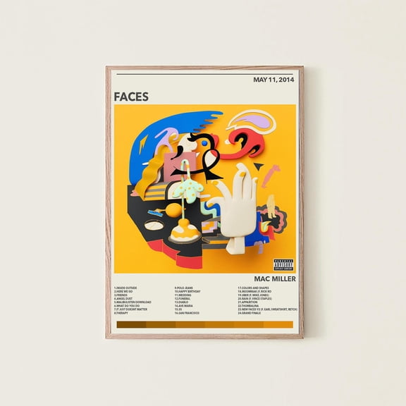 Mac Miller Inspired Art, Faces Album Poster, Music Poster, Rapper Wall Art