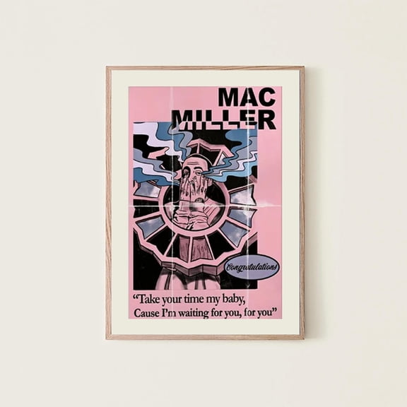 Mac Miller Inspired Art, Music Poster, Rapper Poster, Circles Self Care Swimming