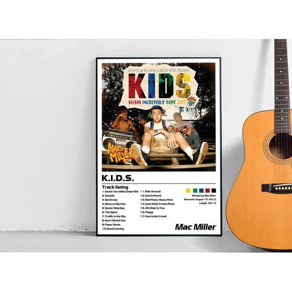 Mac Miller Kids Minimalist Album Cover Poster, Music Print, Album Print
