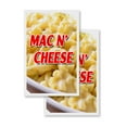 thumbnail image 1 of Mac N' Cheese (2-PACK) 24" x 36" Vinyl Decals | Sign Insert Peel & Stick Decals Stickers Window Signs, 1 of 2