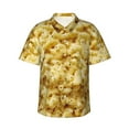 thumbnail image 1 of Mac N Cheese Hawaiian Shirts For Men, Summer Short-Sleeve Relaxed-Fit Button-Down Shirts Large, 1 of 9
