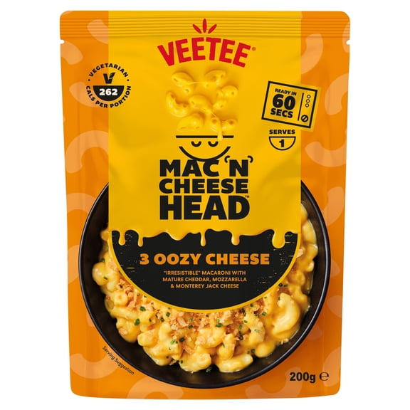 Mac 'N' Cheese Head Macaroni & 3 Oozy Cheese 200g, Imported from Britain