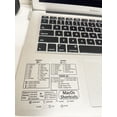 thumbnail image 1 of Mac OS Keyboard Shortcuts Clear Vinyl Sticker Adhesive 3.25”x 3.25” Compatible with MacBook Air Pro, 1 of 2