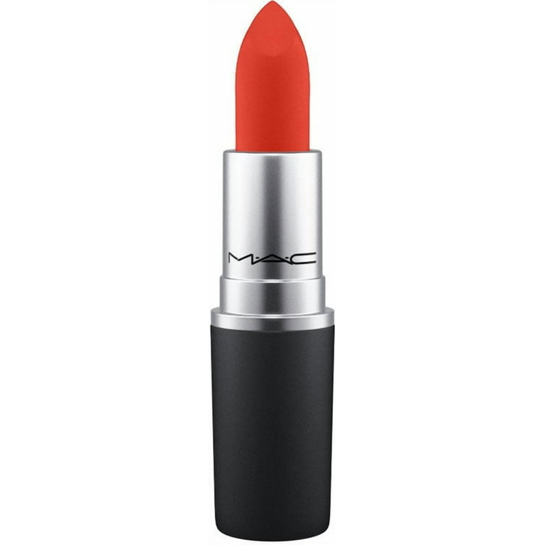 MAC Powder Kiss Lipstick - Style Shocked! (clean red orange