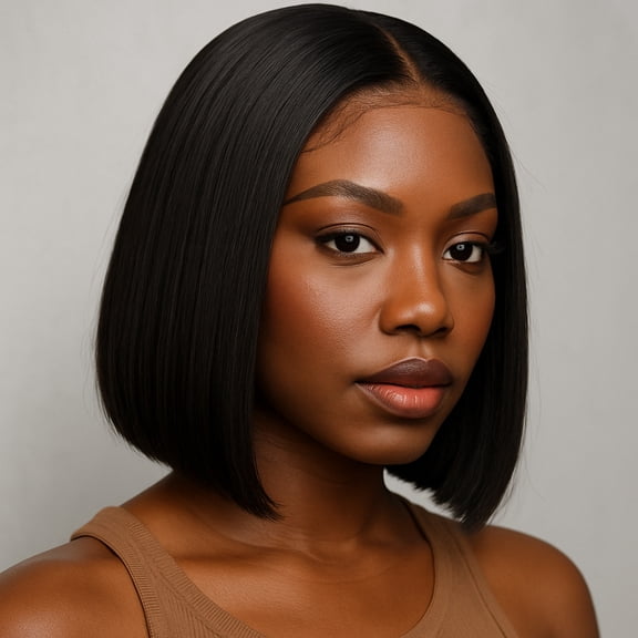 Mac Queen Ways Wig 13x5 100 Percent Remy Human Hair Lace Front Wig Bob 12 Inch
